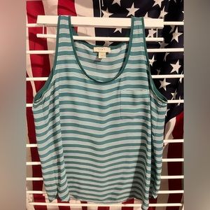 Loft brand Striped Petite sleeveless blouse